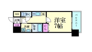 江坂駅 徒歩5分 8階の物件間取画像